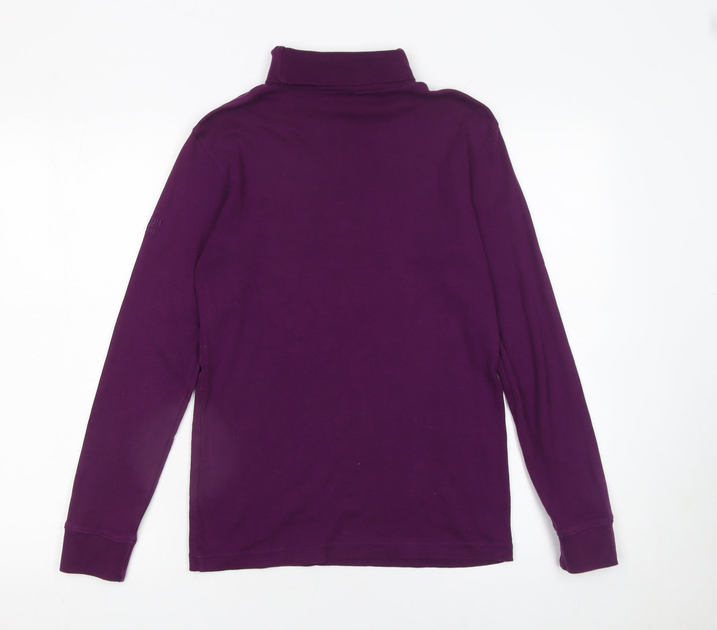 Cotton Traders Women's Purple Roll Neck Long Sleeve T-Shirt Size S