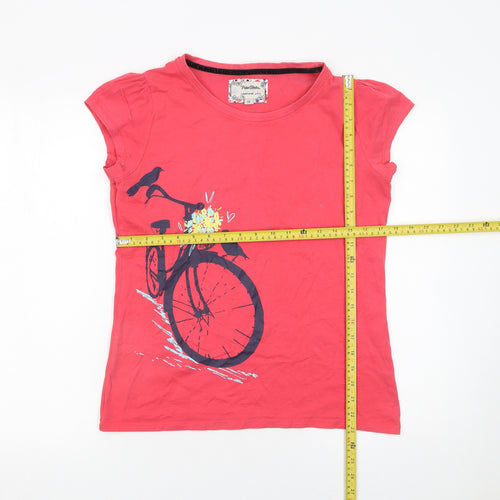 Peter Storm Womens Red Graphic Bicycle T-Shirt Size 14 Cotton
