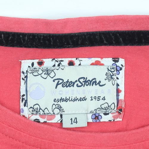 Peter Storm Womens Red Graphic Bicycle T-Shirt Size 14 Cotton