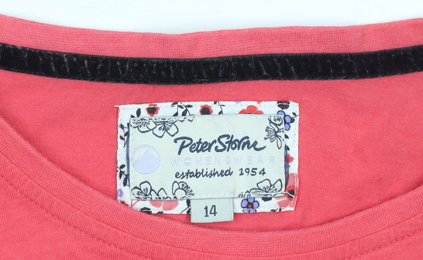 Peter Storm Womens Red Graphic Bicycle T-Shirt Size 14 Cotton