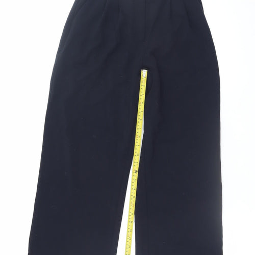 Abercrombie & Fitch Women's Black Wide-Leg Pleated Trousers Size 28