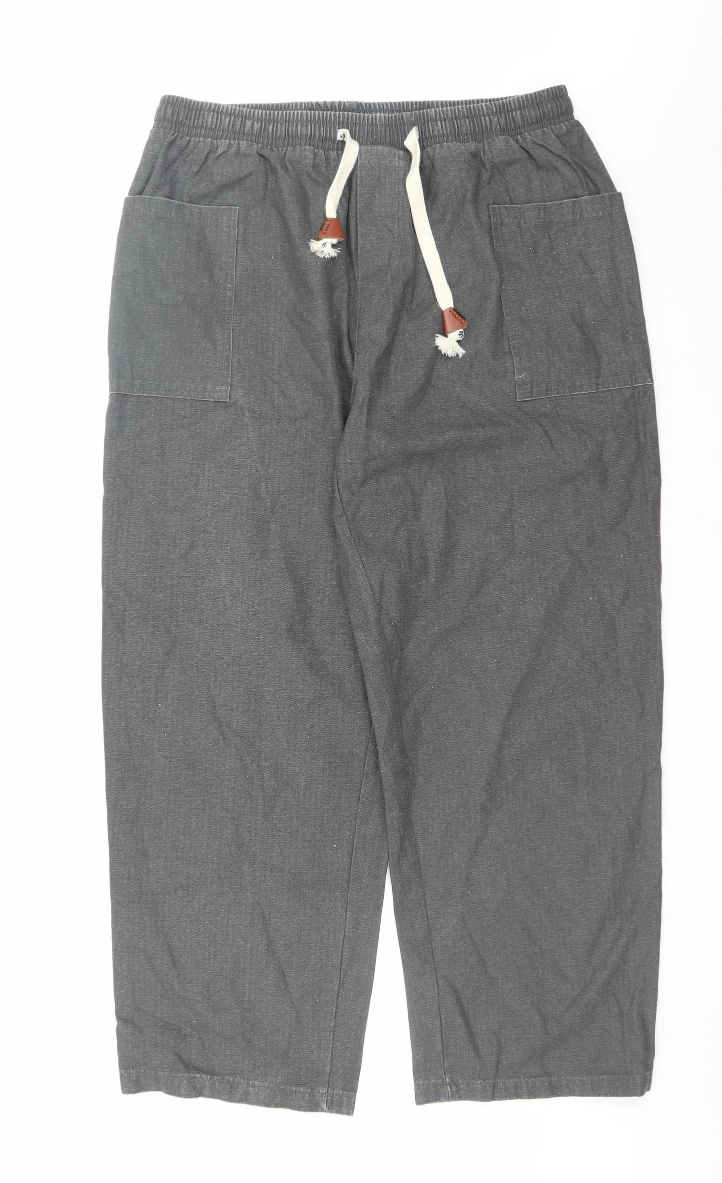 MR-DONOO Men’s Grey 3XL Relaxed Fit Cotton Jogger Trousers