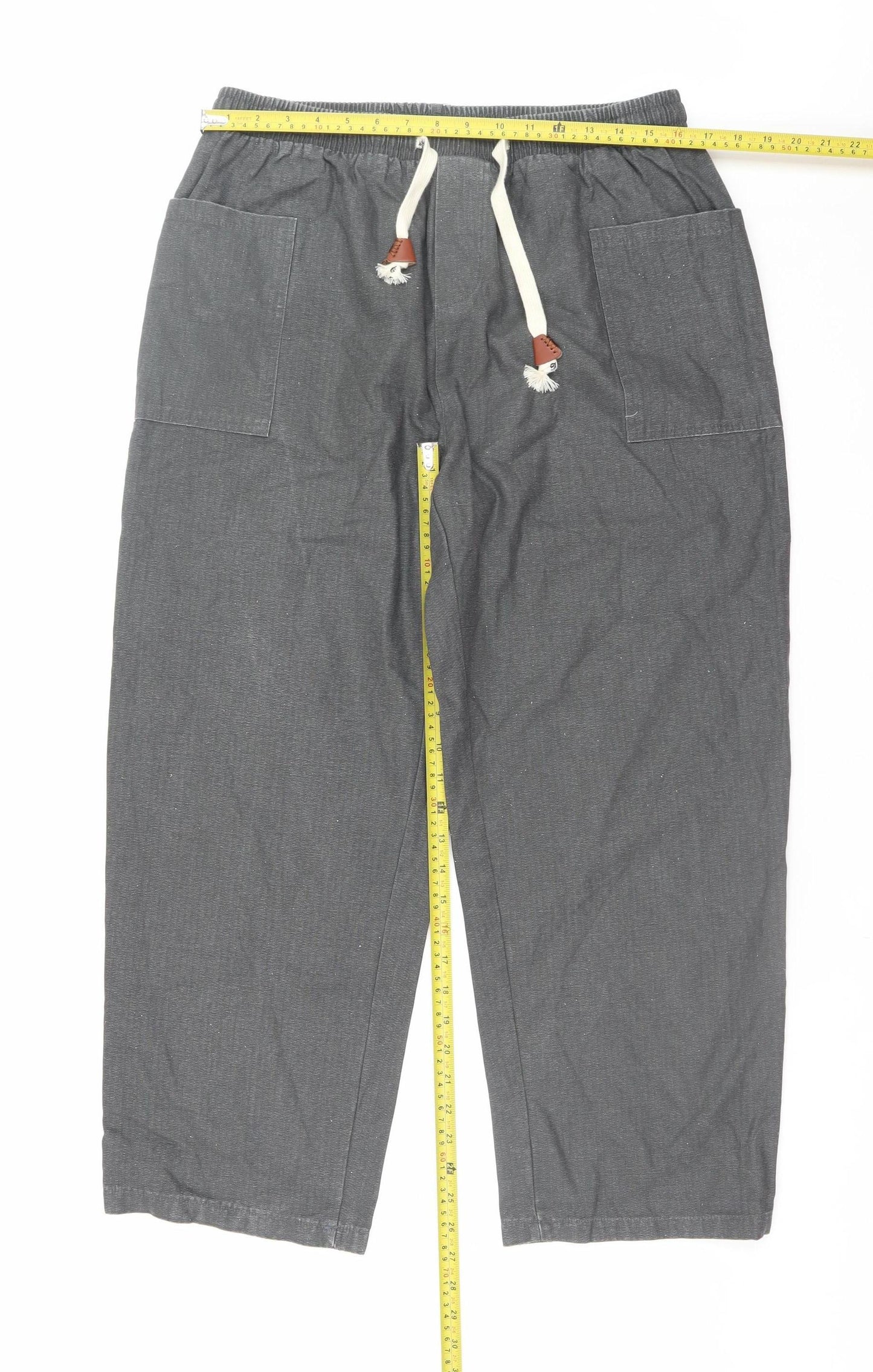 MR-DONOO Men’s Grey 3XL Relaxed Fit Cotton Jogger Trousers