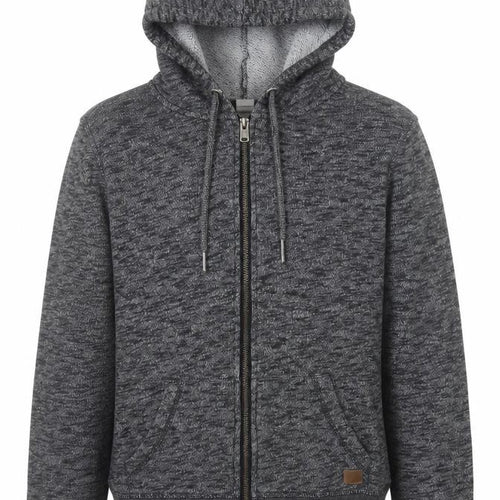 Roxy Women Grey Full Zip Hoodie Size S Cotton Blend Jersey