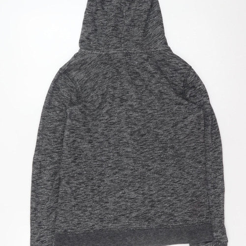 Roxy Women Grey Full Zip Hoodie Size S Cotton Blend Jersey