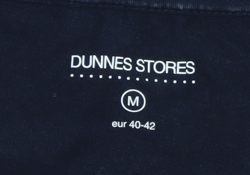 Dunnes Stores Womens Blue Cotton Stretch Basic T-Shirt Size 14