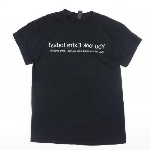 Gildan Women's Black Cotton Funny Quote T-Shirt Size S
