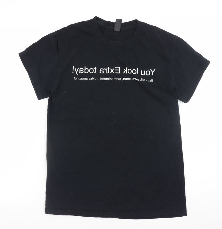 Gildan Women's Black Cotton Funny Quote T-Shirt Size S