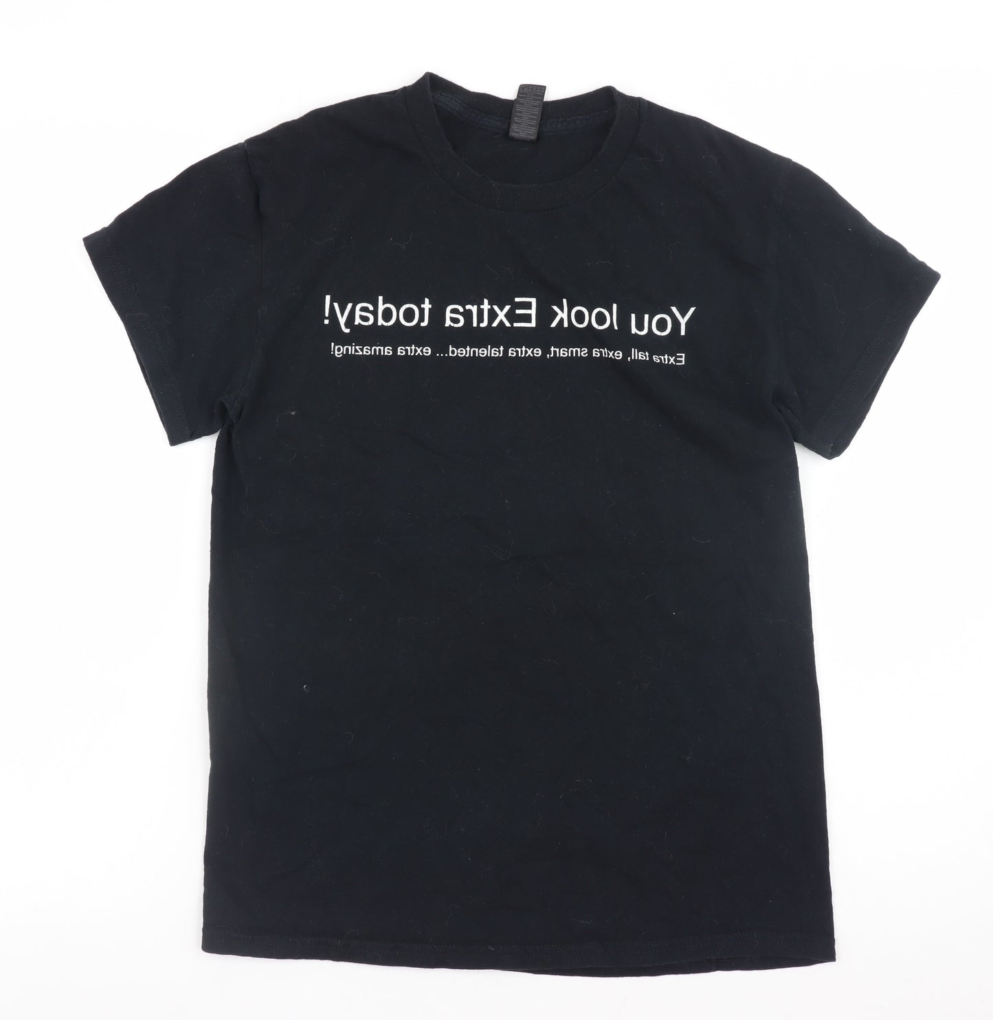 Gildan Women's Black Cotton Funny Quote T-Shirt Size S
