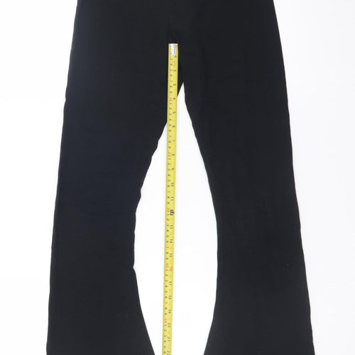 Primark Women Black XS Flared Stretch Jersey Trousers