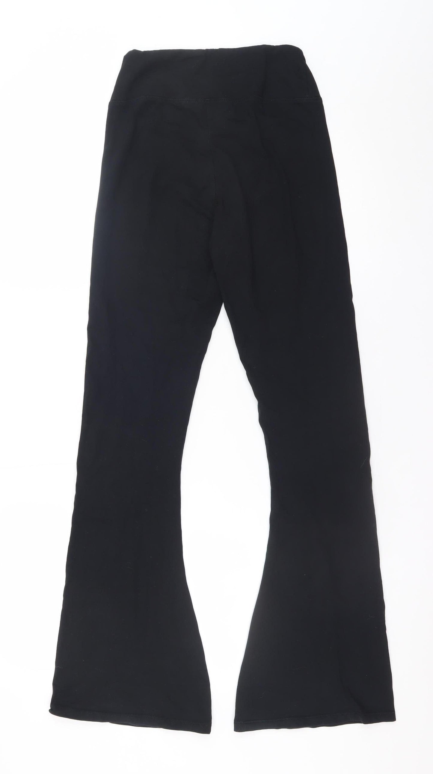 Primark Women Black XS Flared Stretch Jersey Trousers