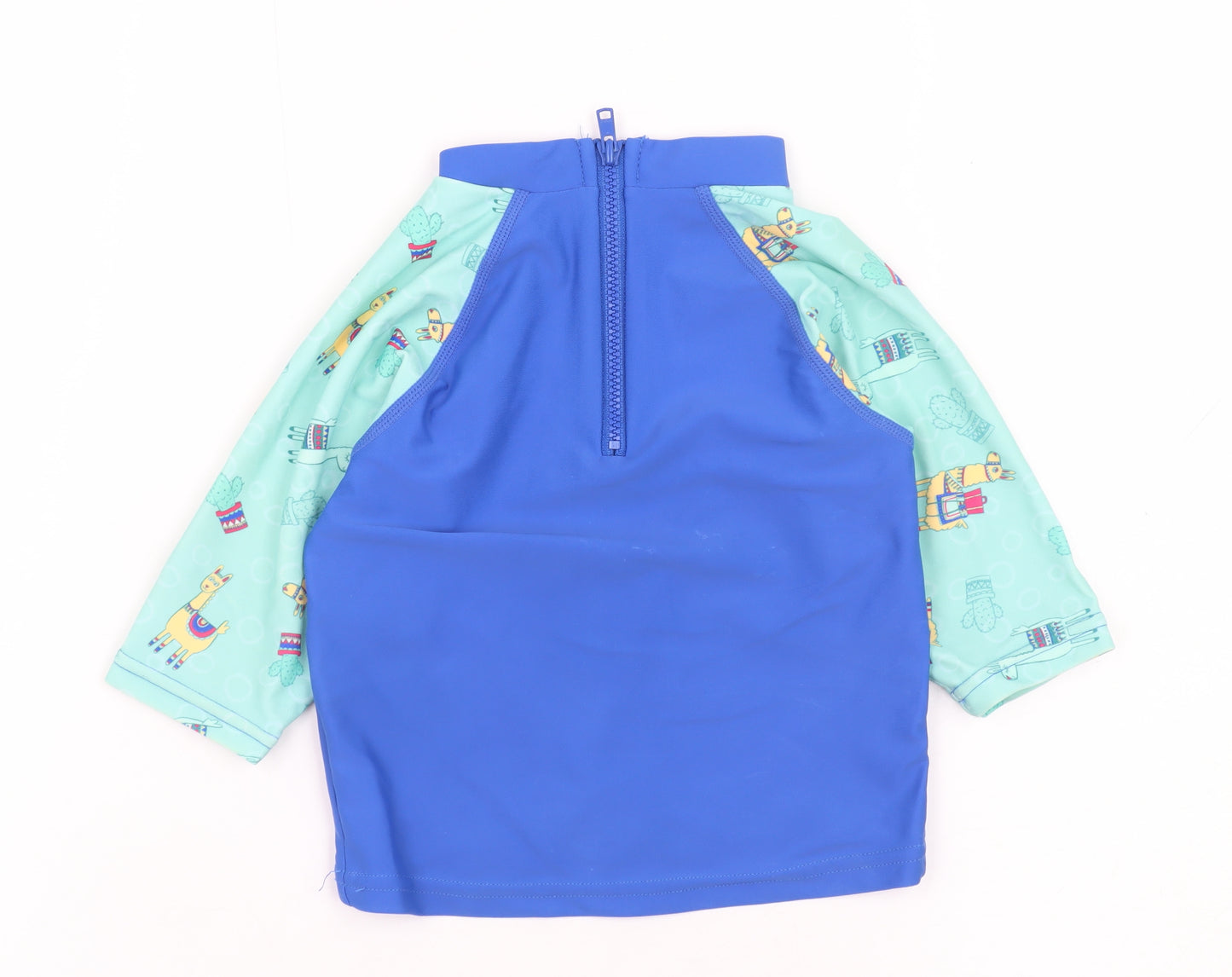 Hopalo Unisex Baby Blue Rash Guard Swim Shirt 0-3 Months Nylon Elastane