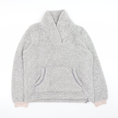 Love to Lounge Women’s Grey Fleece Cowl Neck Lounge Top Size M
