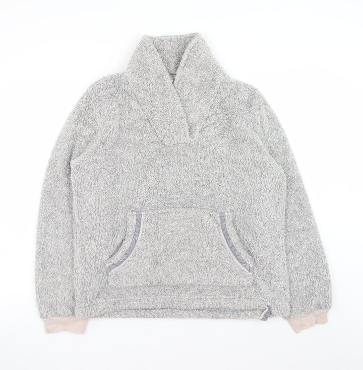 Love to Lounge Women’s Grey Fleece Cowl Neck Lounge Top Size M