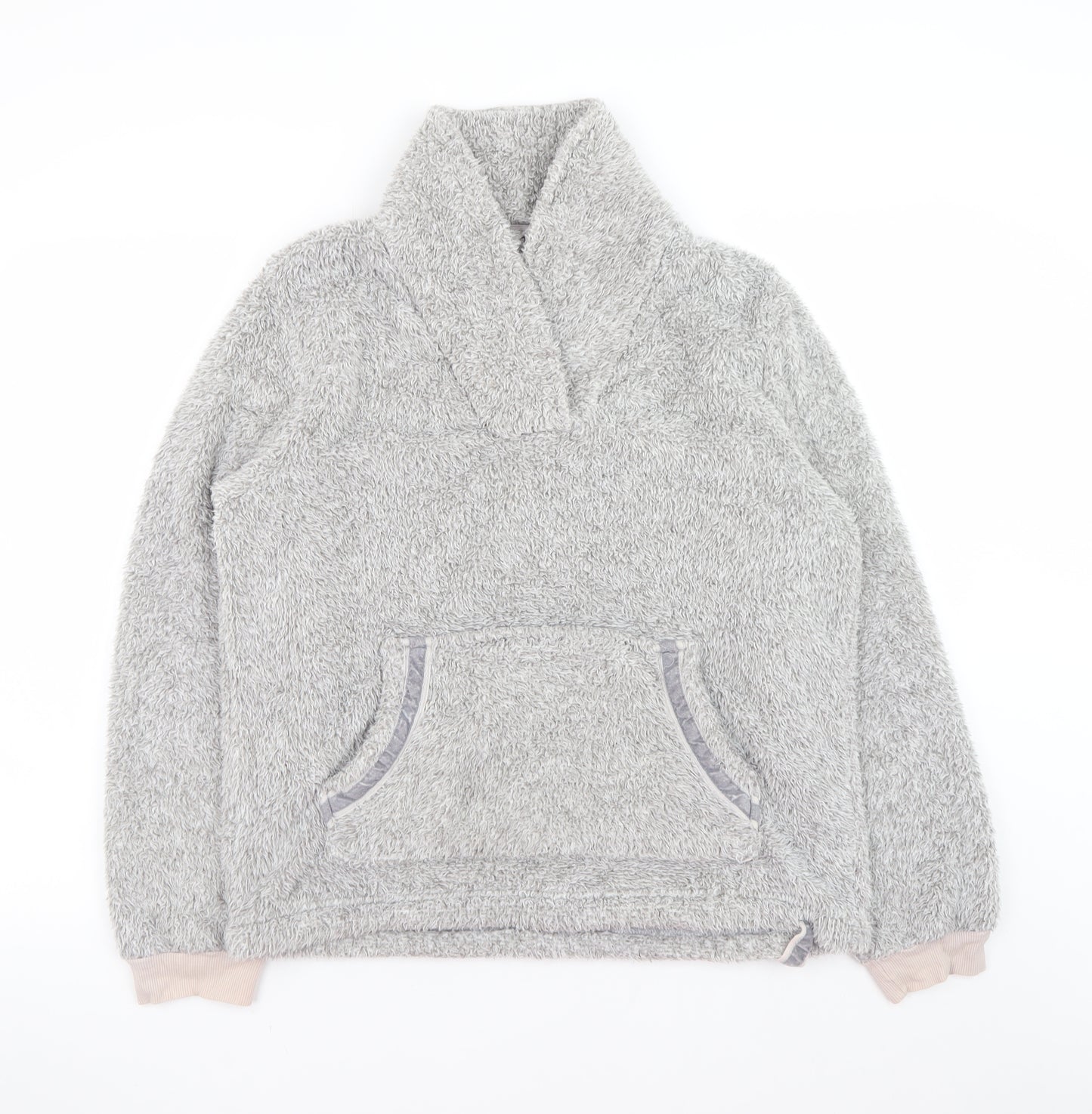 Love to Lounge Women’s Grey Fleece Cowl Neck Lounge Top Size M