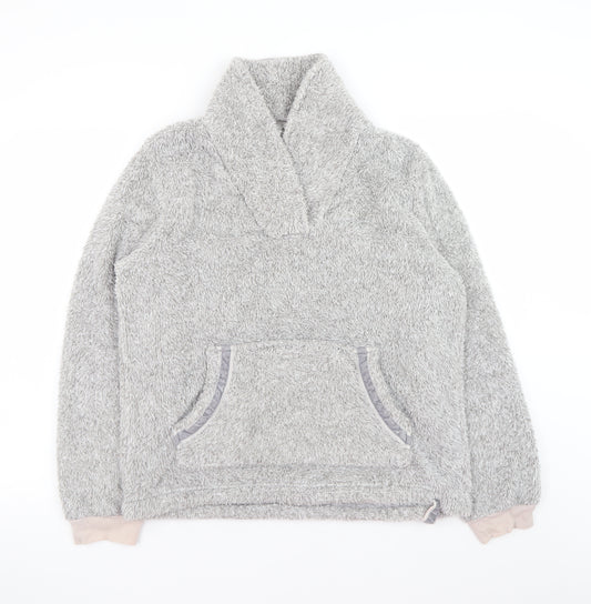 Love to Lounge Women’s Grey Fleece Cowl Neck Lounge Top Size M