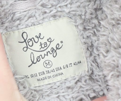 Love to Lounge Women’s Grey Fleece Cowl Neck Lounge Top Size M