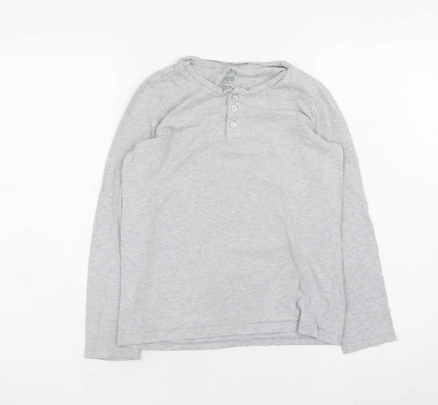 TCM Boys Grey Long Sleeve Henley Cotton Top Size 146