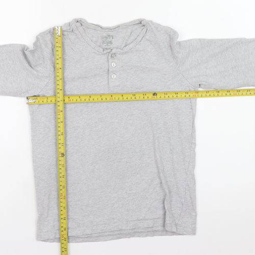 TCM Boys Grey Long Sleeve Henley Cotton Top Size 146