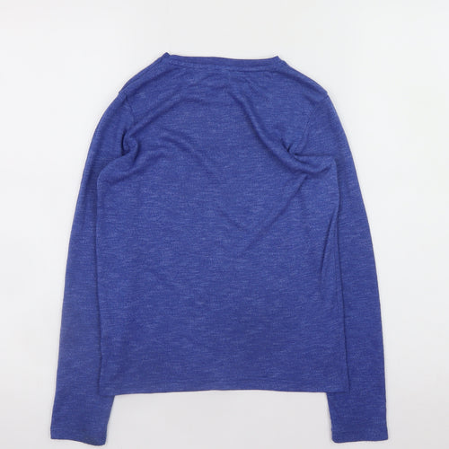 YD Girls Blue Butterfly Glitter Long Sleeve T-Shirt 11-12 Years
