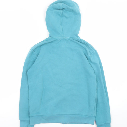 Okaidi Boys Blue Full Zip Hoodie 10 Years Cotton Casual Winter Wear