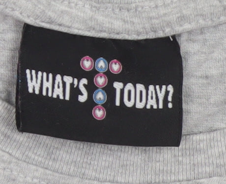 What’s Today? Girls Grey Graphic T-Shirt 'You Rock You Rule' Size S