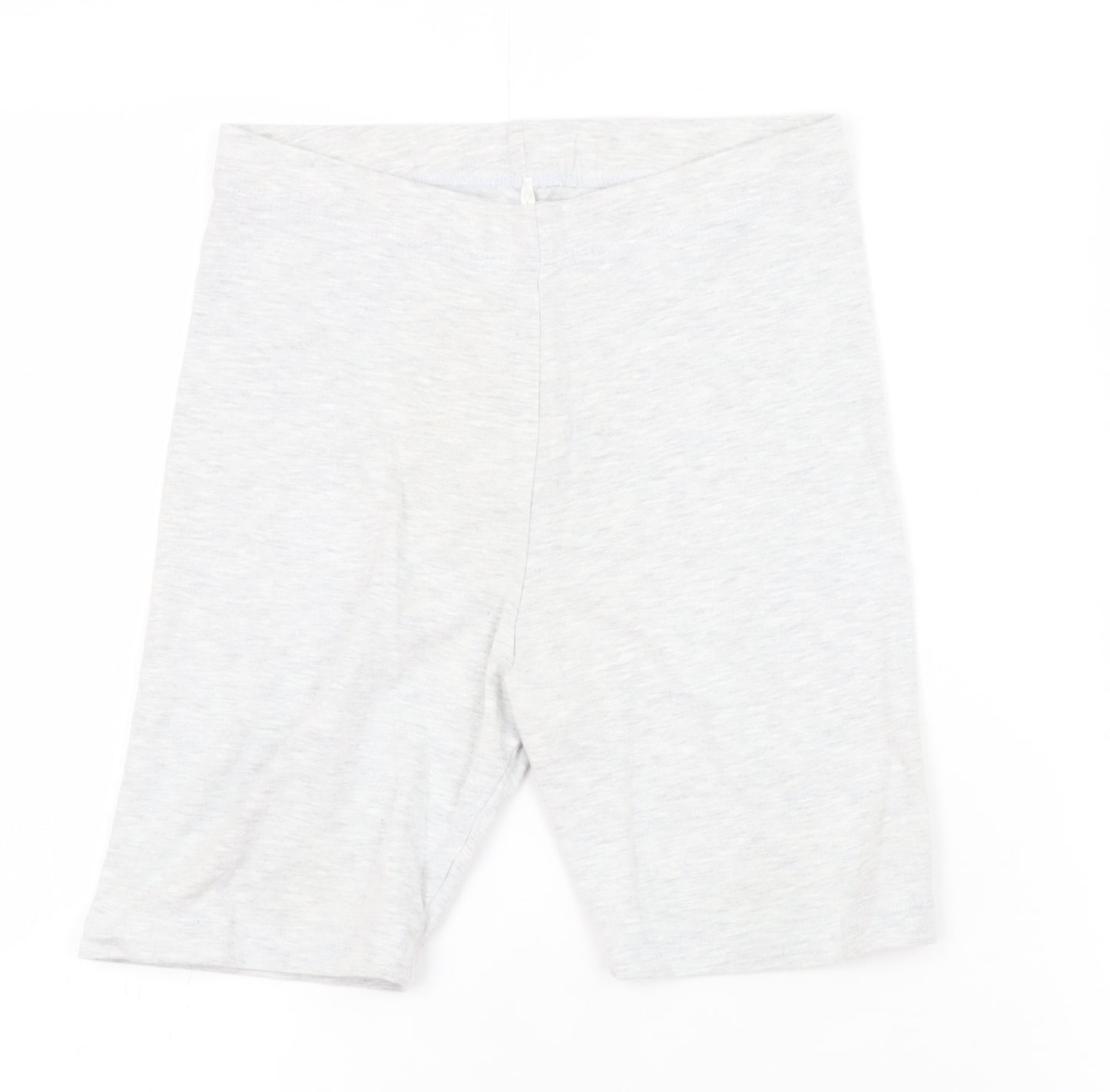 Primark Girls Grey Capri Leggings 11-12 Years Stretch Jersey Cotton Blend