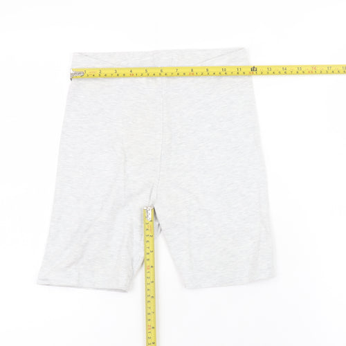 Primark Girls Grey Capri Leggings 11-12 Years Stretch Jersey Cotton Blend