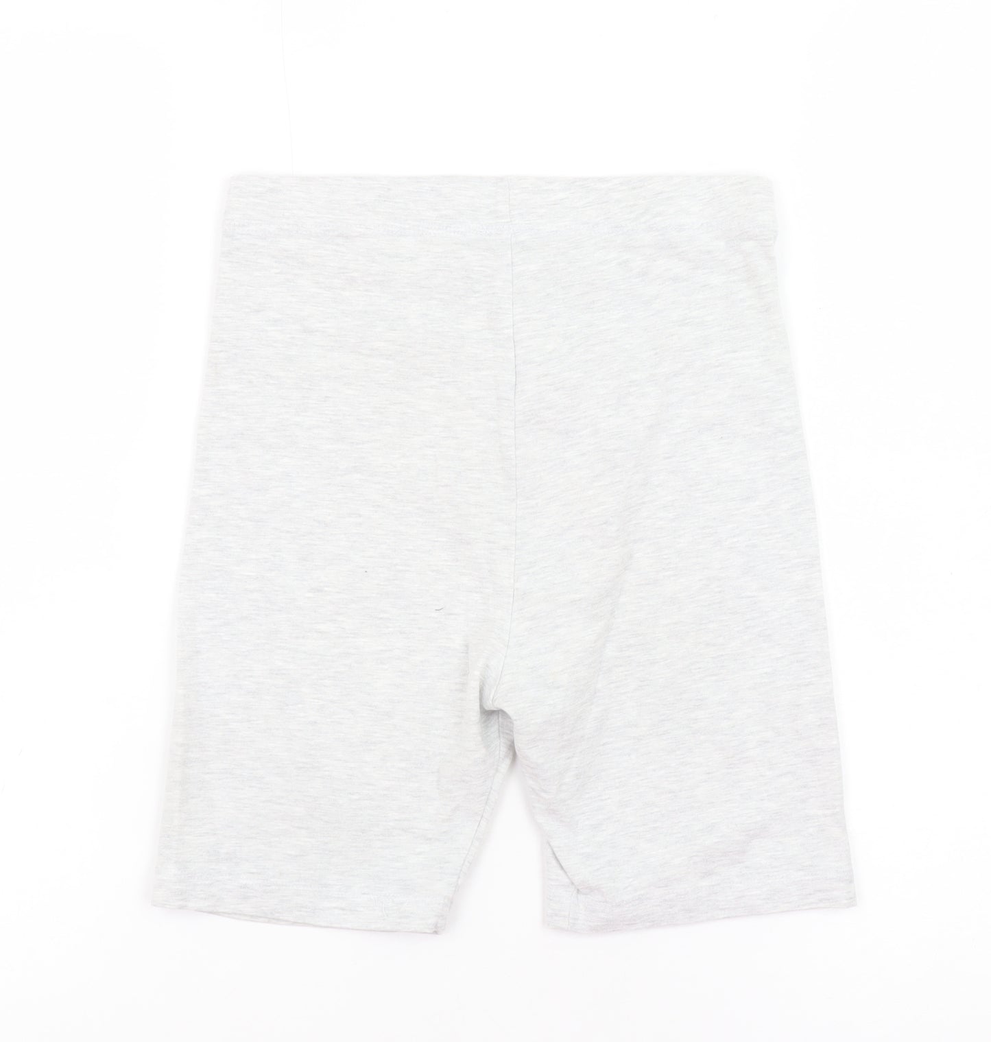 Primark Girls Grey Capri Leggings 11-12 Years Stretch Jersey Cotton Blend