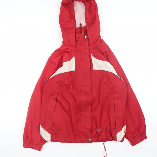 Outburst Marina Red Hooded Waterproof Windbreaker Jacket Mens M