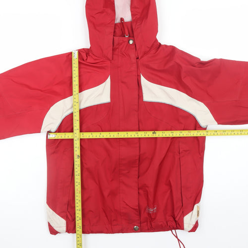 Outburst Marina Red Hooded Waterproof Windbreaker Jacket Mens M