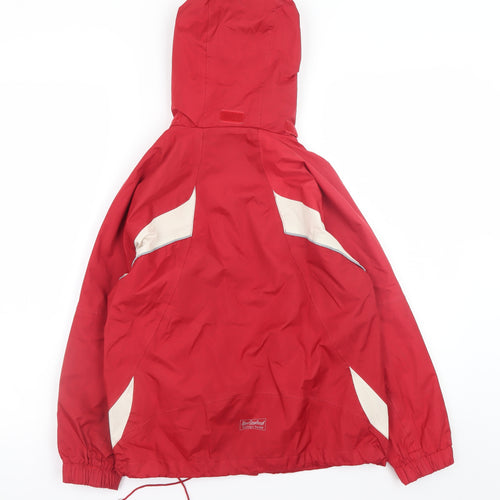 Outburst Marina Red Hooded Waterproof Windbreaker Jacket Mens M