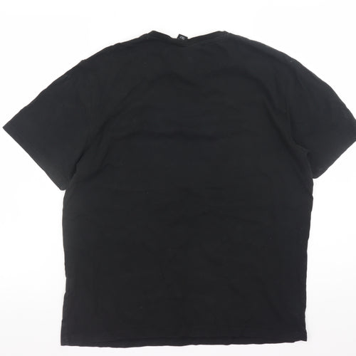 Disney Women’s Black Mickey Mouse Graphic Cotton T-Shirt Size L