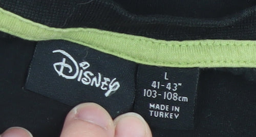 Disney Women’s Black Mickey Mouse Graphic Cotton T-Shirt Size L