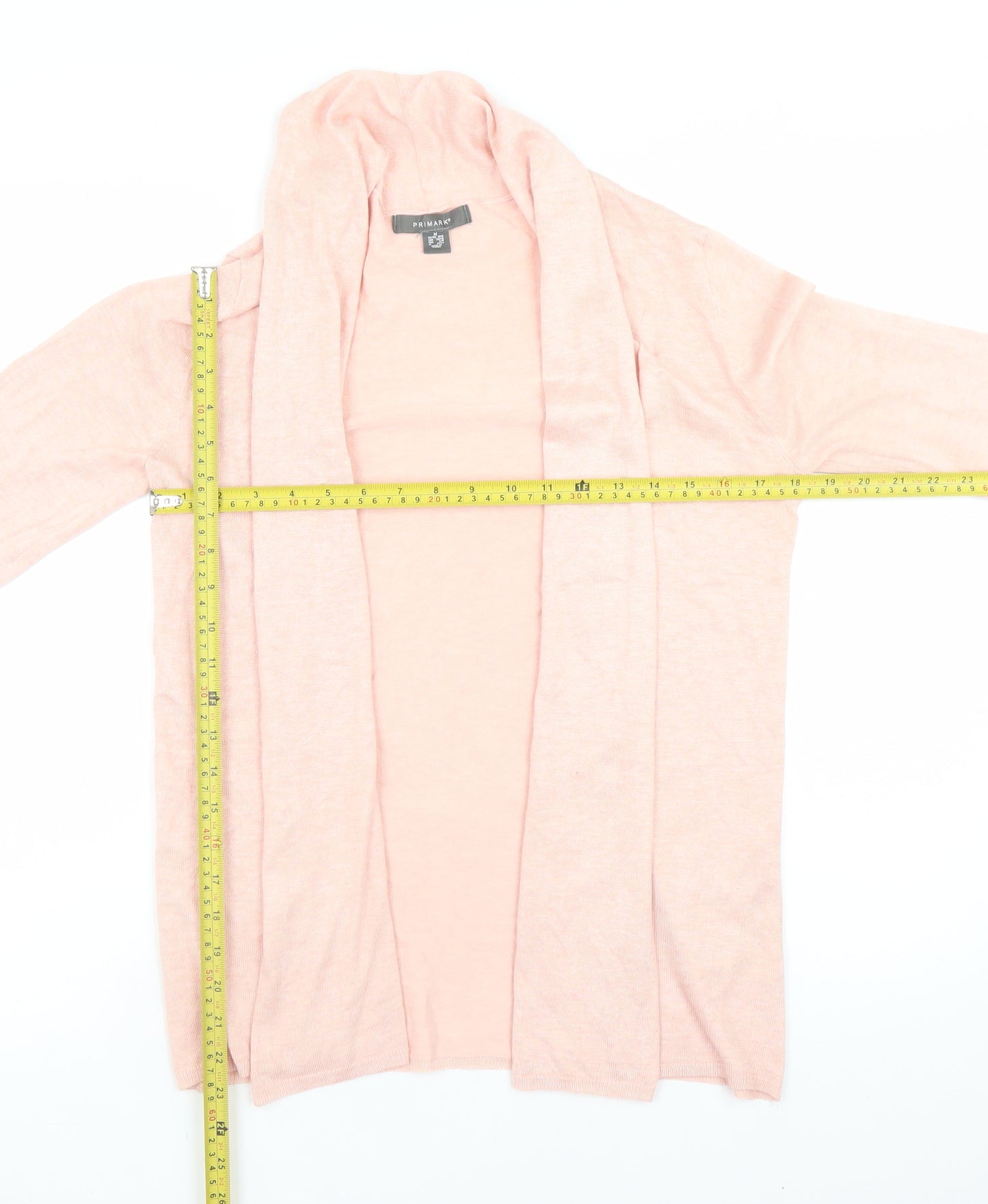 Primark Women’s Pink Knit Open Long Sleeve Cardigan M UK 10/12