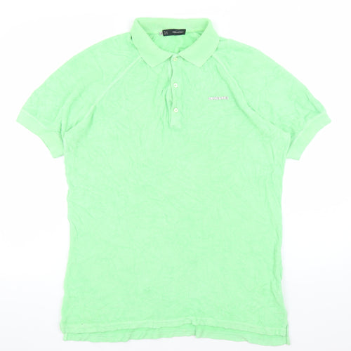 Dsquared2 Men's Green XL Slim Fit Cotton Polo Shirt