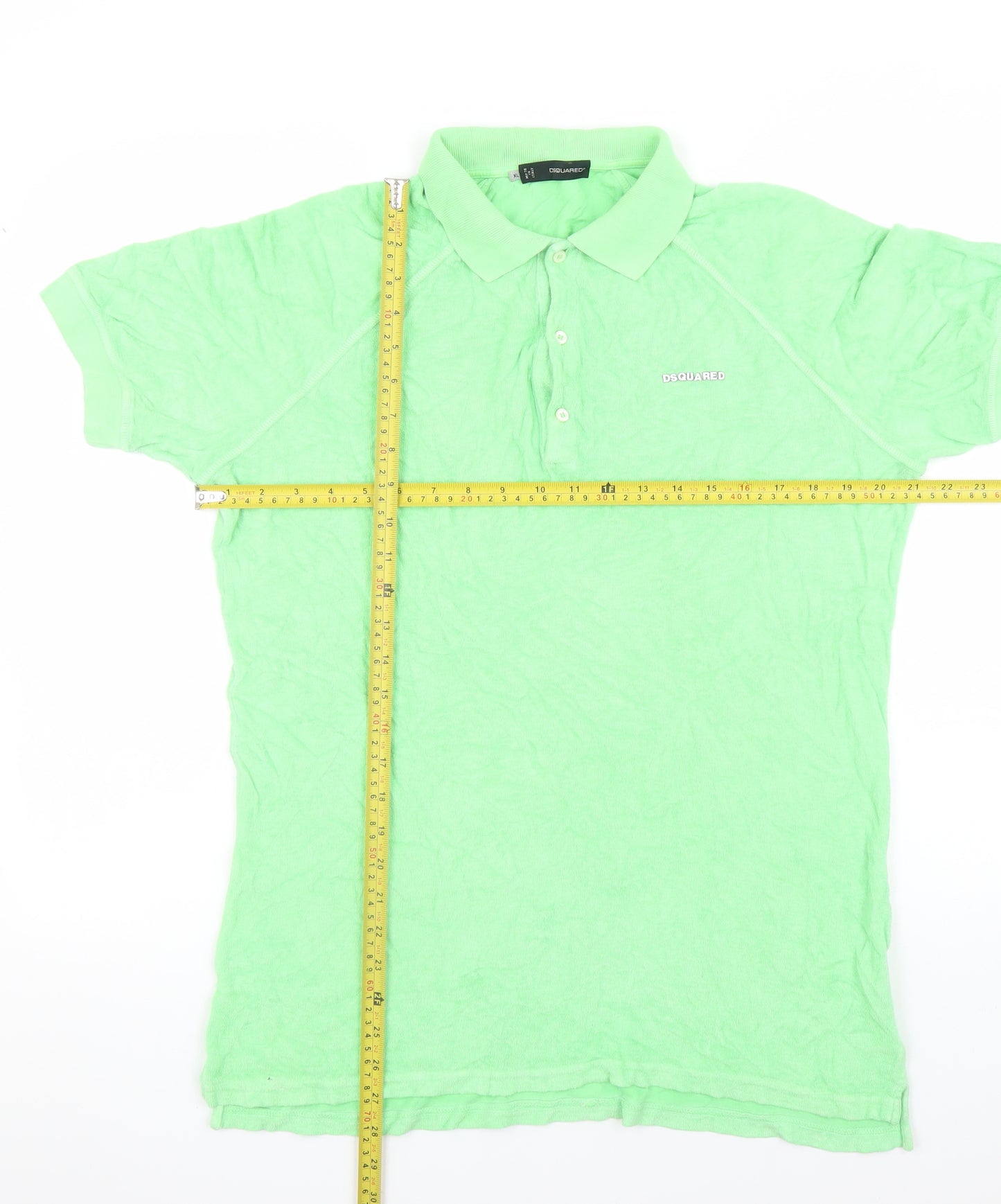 Dsquared2 Men's Green XL Slim Fit Cotton Polo Shirt