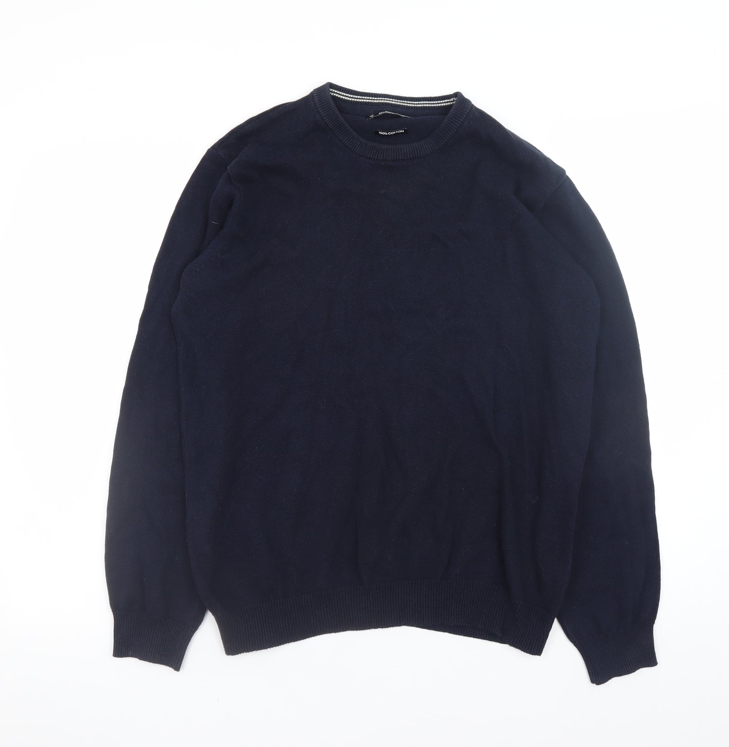 Dunnes Men’s Blue Cotton Crew Neck Jumper Size M