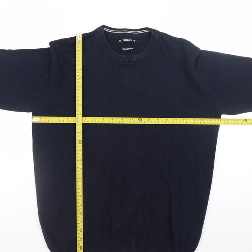 Dunnes Men’s Blue Cotton Crew Neck Jumper Size M