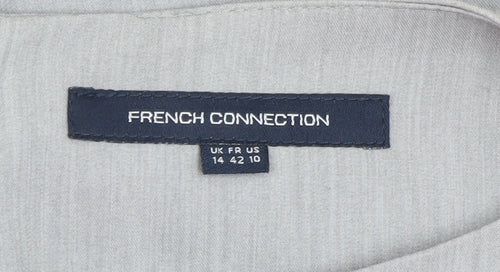 French Connection Women's Grey Sleeveless Fit & Flare Dress Size 14