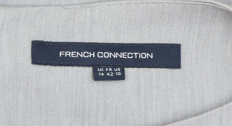 French Connection Women's Grey Sleeveless Fit & Flare Dress Size 14