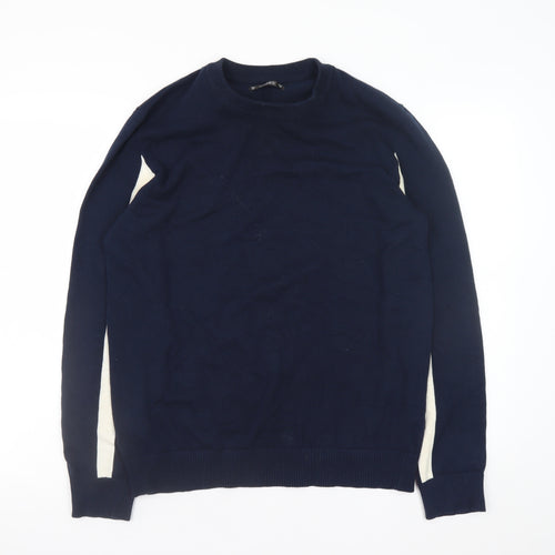 Dunnes Men’s Navy Blue Cotton Crew Neck Pullover Jumper M