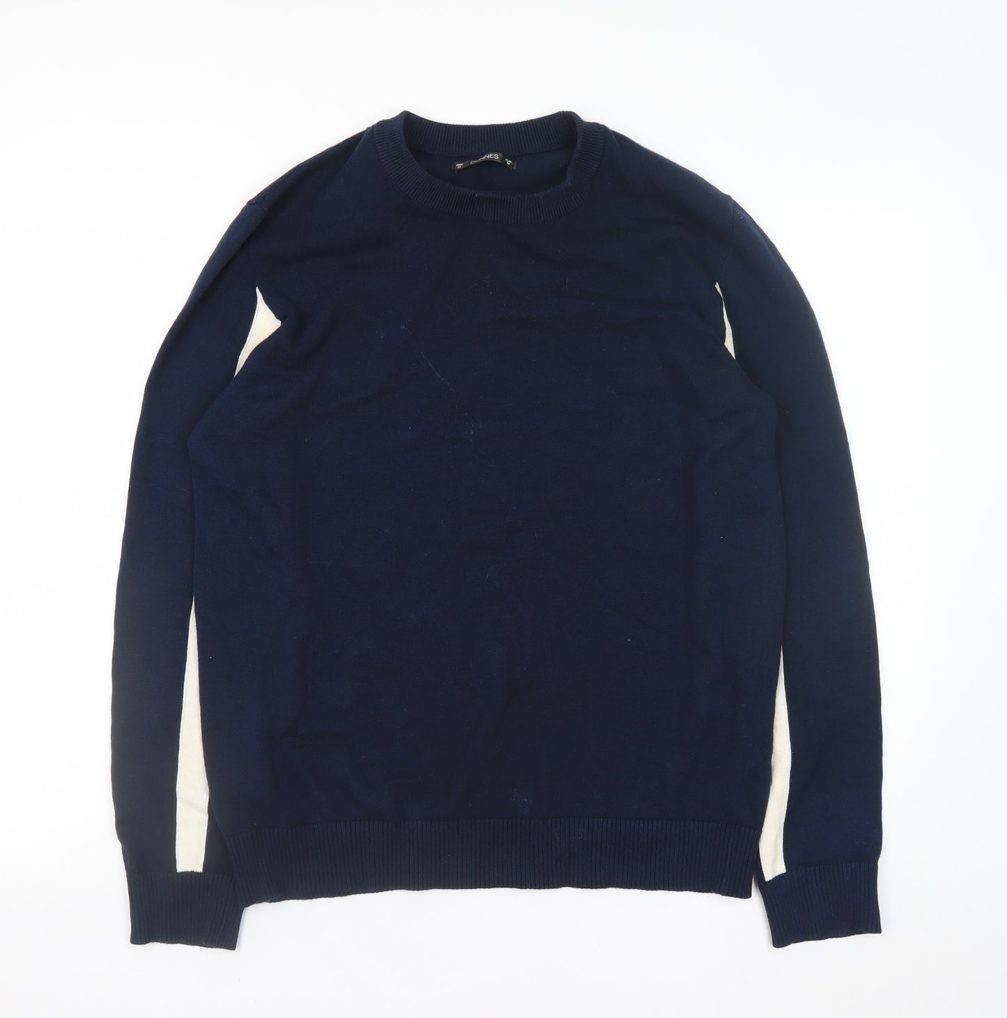 Dunnes Men’s Navy Blue Cotton Crew Neck Pullover Jumper M