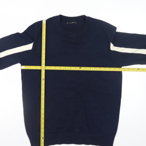 Dunnes Men’s Navy Blue Cotton Crew Neck Pullover Jumper M