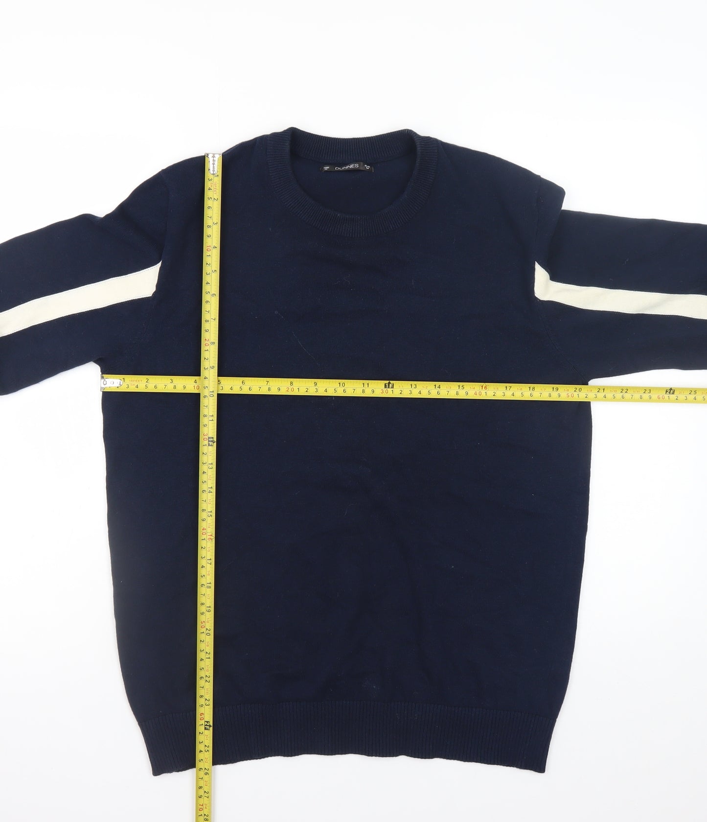Dunnes Men’s Navy Blue Cotton Crew Neck Pullover Jumper M