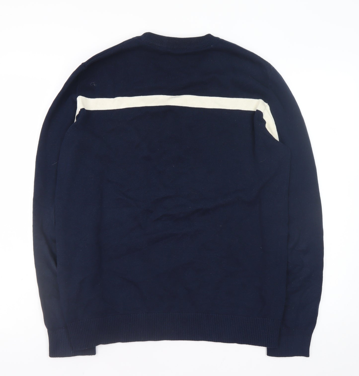 Dunnes Men’s Navy Blue Cotton Crew Neck Pullover Jumper M
