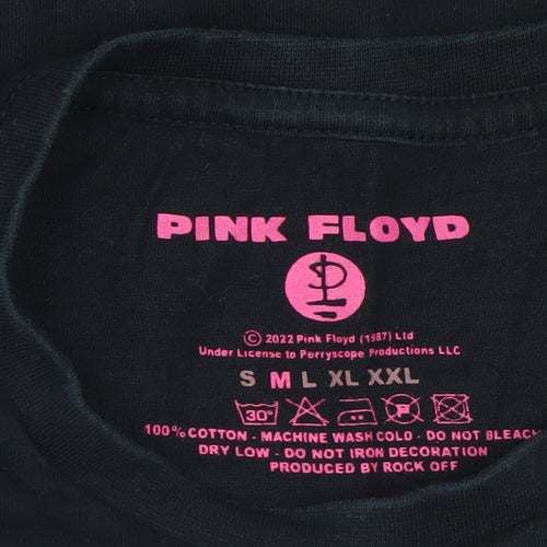 Pink Floyd Women's Black L Basic Cotton Band T-Shirt