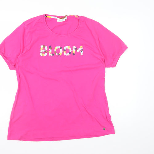 Rebelle by Pastunette Women's Pink Organic Cotton Bloom T-Shirt Size 18