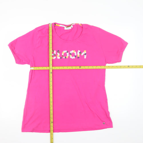 Rebelle by Pastunette Women's Pink Organic Cotton Bloom T-Shirt Size 18