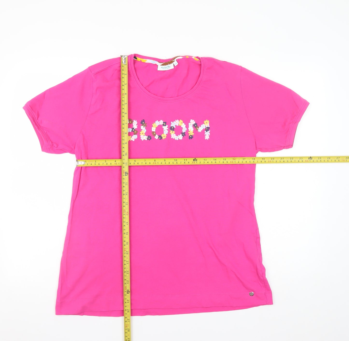 Rebelle by Pastunette Women's Pink Organic Cotton Bloom T-Shirt Size 18
